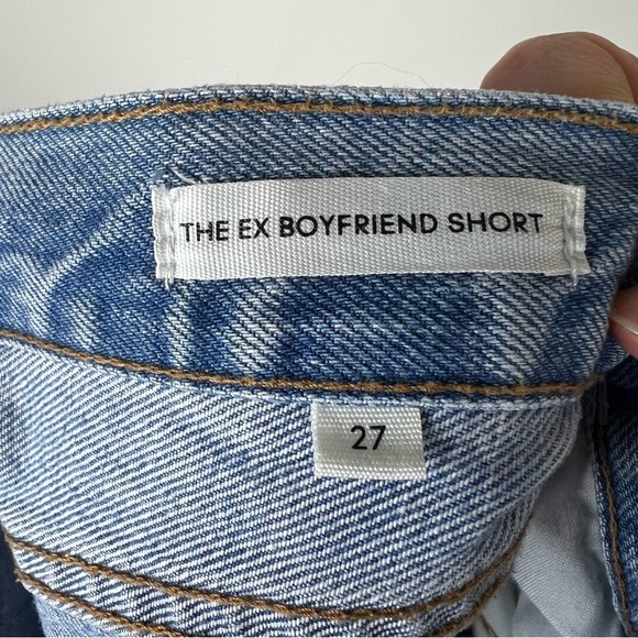 Aritzia Denim Forum Ex Boyfriend Short Raw Hem Size 27 - Picture 7 of 8